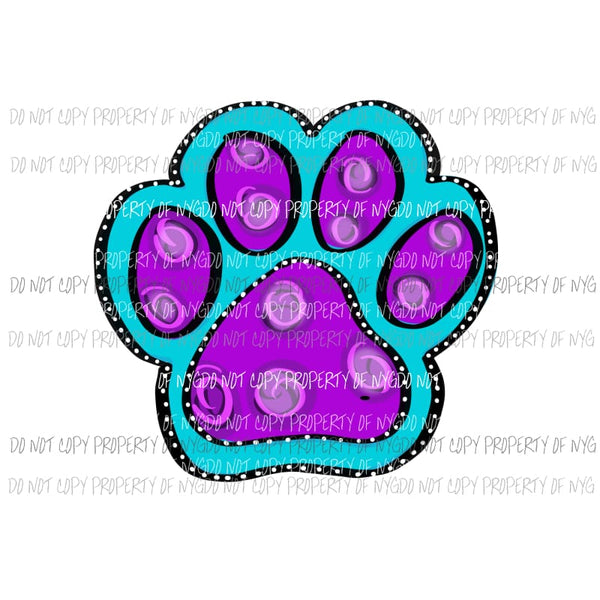 paw print Sublimation transfers Heat Transfer