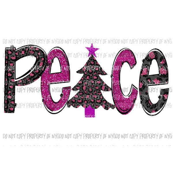 Peace # 3 purple Sublimation transfers Heat Transfer