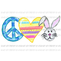 Peace Love Easter #3 Sublimation transfers Heat Transfer