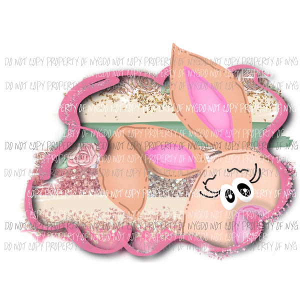 Peek a boo bunny easter 2 Sublimation transfers Heat Transfer