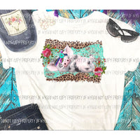 Pig leopard and lace Sublimation transfers Heat Transfer