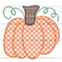 Plaid Pumpkin Sublimation transfers Heat Transfer