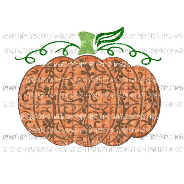 Pumpkin fall Sublimation transfers Heat Transfer