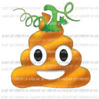 Pumpkin poop emoji Sublimation transfers Heat Transfer