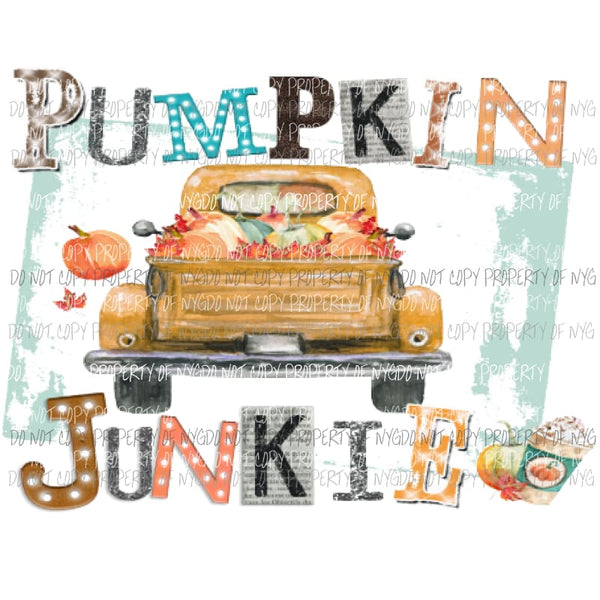 Pumpkin spice truck 5 Sublimation transfers Heat Transfer