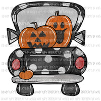 Pumpkin Truck Black Sublimation transfers Heat Transfer