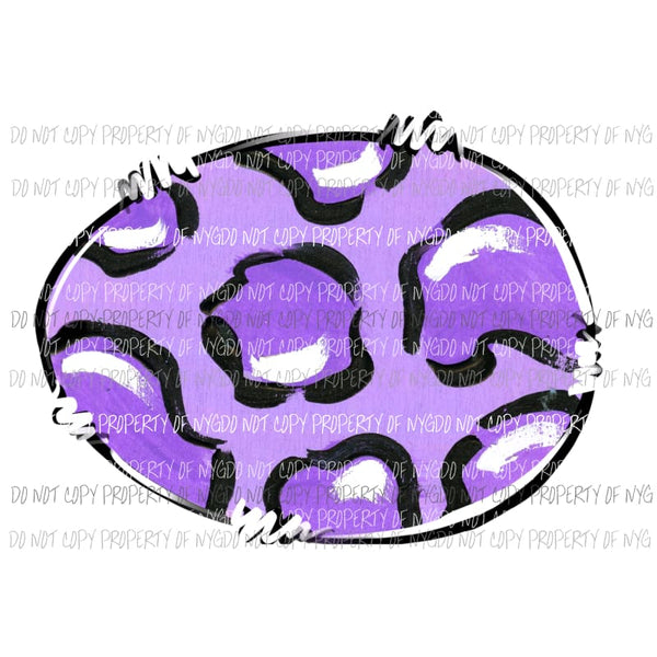 Purple Leopard Egg Sublimation transfers Heat Transfer