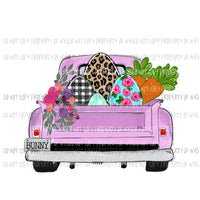 Purple Truck eggs leopard flowers carrots Sublimation transfers Heat Transfer