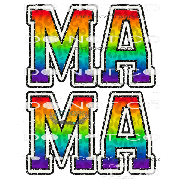 Rainbow Mama #10101 Sublimation transfers - Heat Transfer