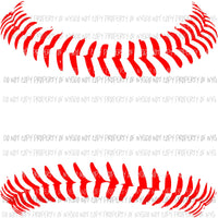 Red baseball stitching Sublimation transfers Heat Transfer