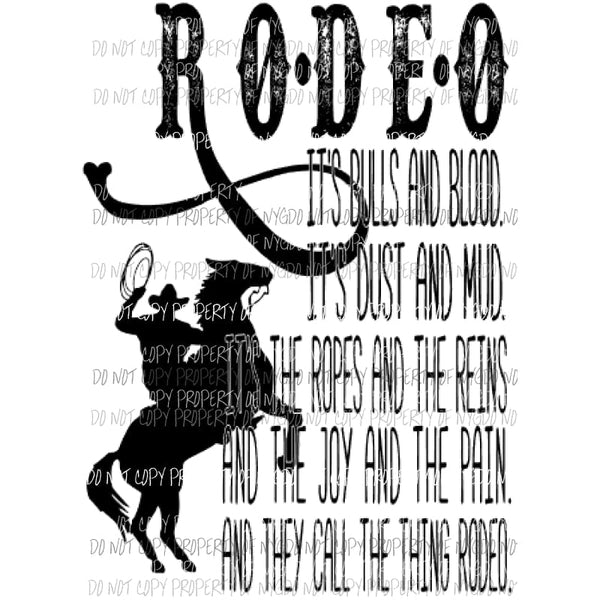 Rodeo 5 Sublimation transfers Heat Transfer