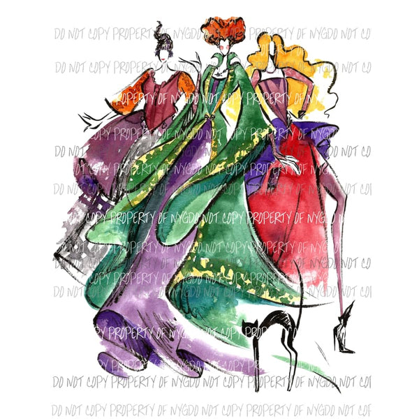 sanderson sisters Hocus Pocus Sublimation transfers Heat Transfer