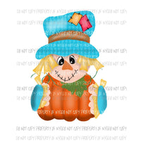 Scarecrow pumpkin light blue hat patches Sublimation transfers Heat Transfer