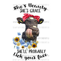 shes beauty shes grace cow Sublimation transfers Heat Transfer