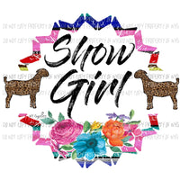 Show Girl Goat Sublimation transfers show animals Heat Transfer