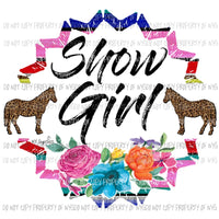 Show Girl Horse Sublimation transfers show animals Heat Transfer