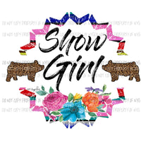 Show Girl Pig Sublimation transfers show animals Heat Transfer