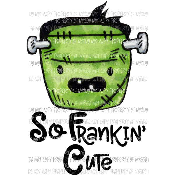 So Frankin Cute kids Halloween Sublimation transfers Heat Transfer