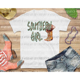 Southern Girl cowboy boots Turquoise Sublimation transfers Heat Transfer