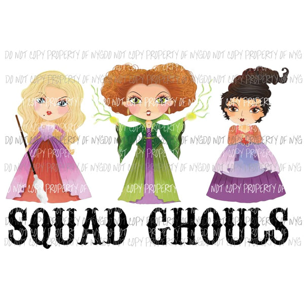 Squad Goals Hocus Pocus Halloween Sublimation transfers Heat Transfer