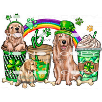 St.Patricks Day Dog Drink #9747 Sublimation transfers - Heat