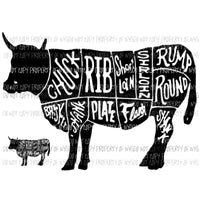 Steer cuts of beef cow Sublimation transfers Heat Transfer