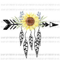 Sunflower Arrow Sublimation transfers Heat Transfer