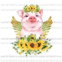 sunflower piggy Sublimation transfers Heat Transfer