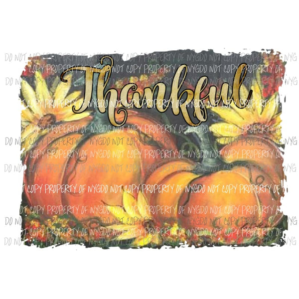 Thankful Fall Pumpkins Sublimation transfers Heat Transfer