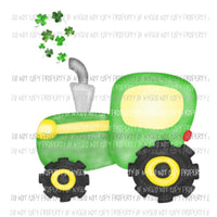 Tractor with shamrocks Sublimation transfers st patricks day Heat Transfer