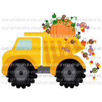 truck with pumpkin Sublimation transfers Heat Transfer