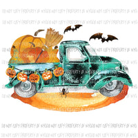 Truck with pumpkins halloween Sublimation transfers Heat Transfer