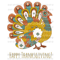 Turkey 3 happy thanksgiving Sublimation transfers Heat Transfer