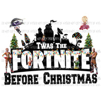 Twas the Fortnite before Christmas #2 Sublimation transfers Heat Transfer