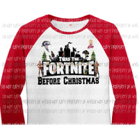 Twas the Fortnite before Christmas #2 Sublimation transfers Heat Transfer