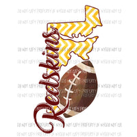 Washington Redskins football chevron state Sublimation transfers Heat Transfer