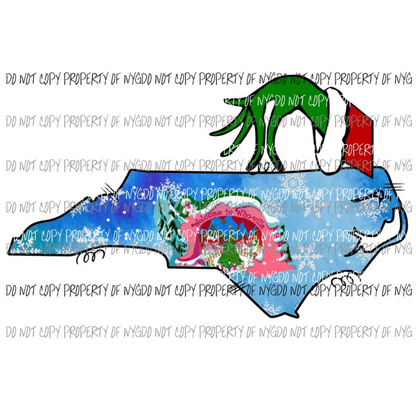 Whoville North Carolina grinch all states can be made Sublimation transfers Heat Transfer