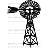 Windmill image black Sublimation transfers Heat Transfer