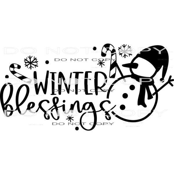 Winter Blessings #7960 Sublimation transfers - Heat Transfer