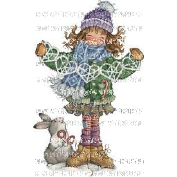 Winter Girl Sublimation transfers Heat Transfer