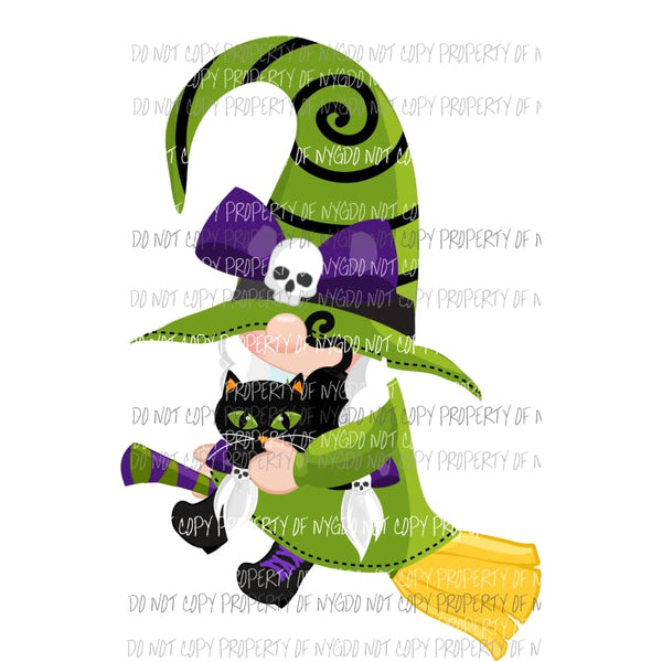 witch gnome Sublimation transfers Heat Transfer