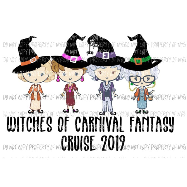 Witches custom cruise line Sublimation transfers Heat Transfer