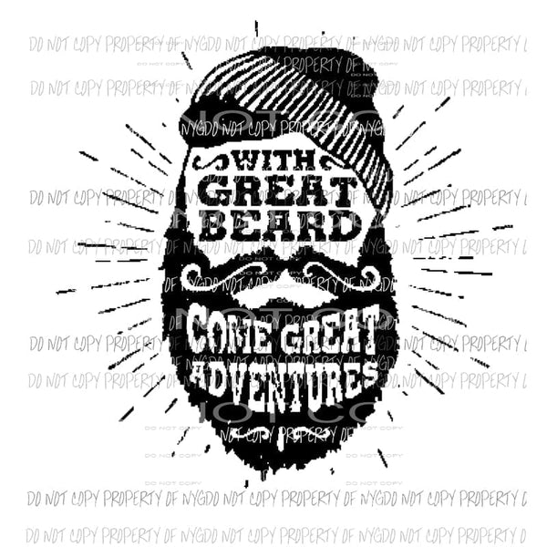 with great Beards Sublimation transfers beard Heat Transfer