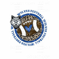 WOLVES FOOTBALL Royal Blue circle Sublimation transfers - 