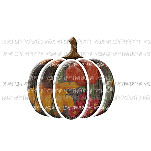 wood pumpkin Sublimation transfers Heat Transfer