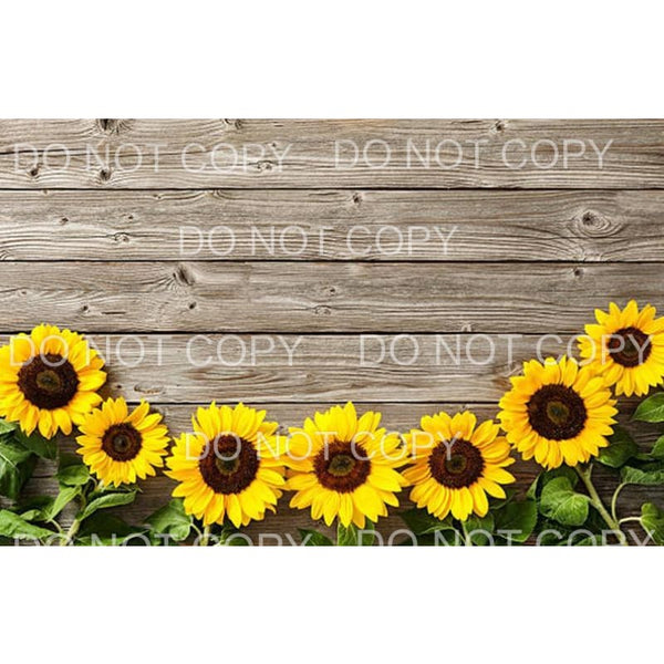 Wood Sunflowers Sheet Sublimation transfers - 13 x 9 inches 