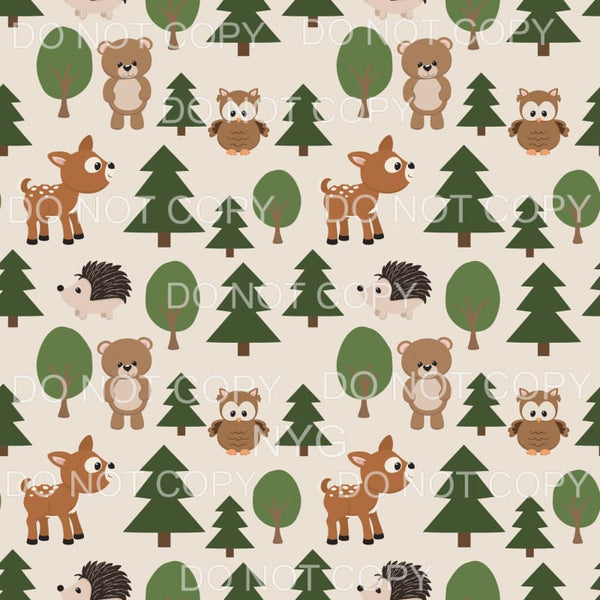 Woodland Animals Trees Sheet #812 Sublimation transfers - 