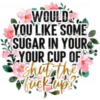 Would You Like Some Sugar In Your Cup Floral Wreath 