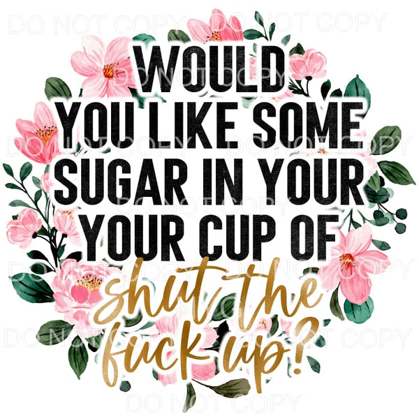 Would You Like Some Sugar In Your Cup Floral Wreath 