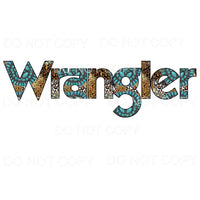 Wrangler Cowhide #3 Sublimation transfers - Heat Transfer